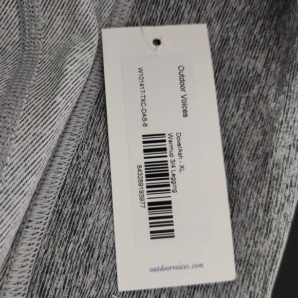 Outdoor Voices Gray Athletic Cropped Leggings NWT Size XL Gray Athletic Leggings - Picture 7 of 7